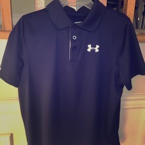 Boys (like new) navy golf shirt.